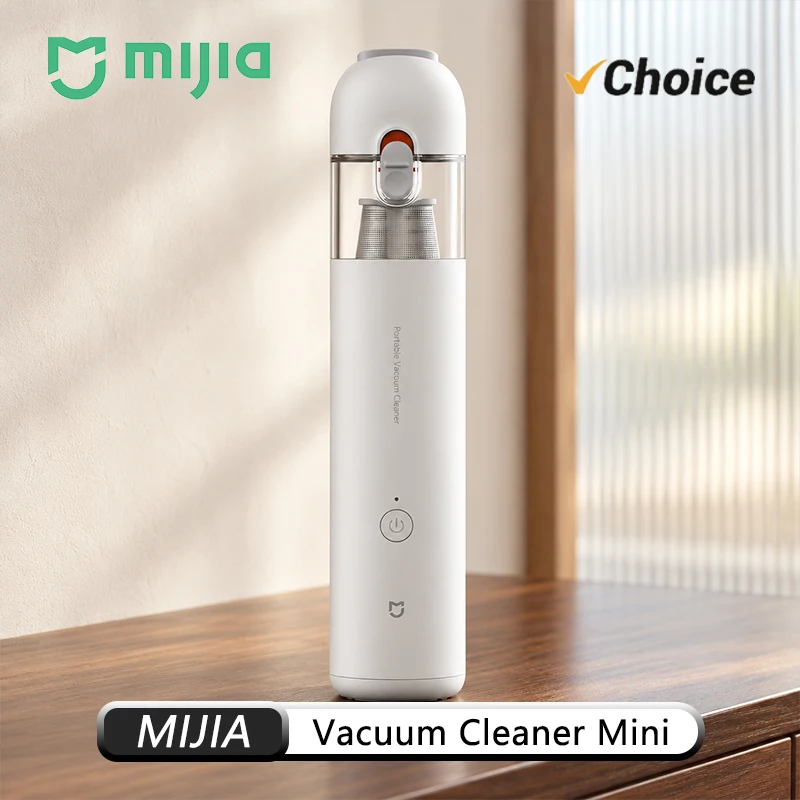 NEW MIJIA Vacuum Cleaner Mini Portable Handheld Vacuum with Crevice and Brush Nozzles for Car Interiors Desks and Keyboards -CN