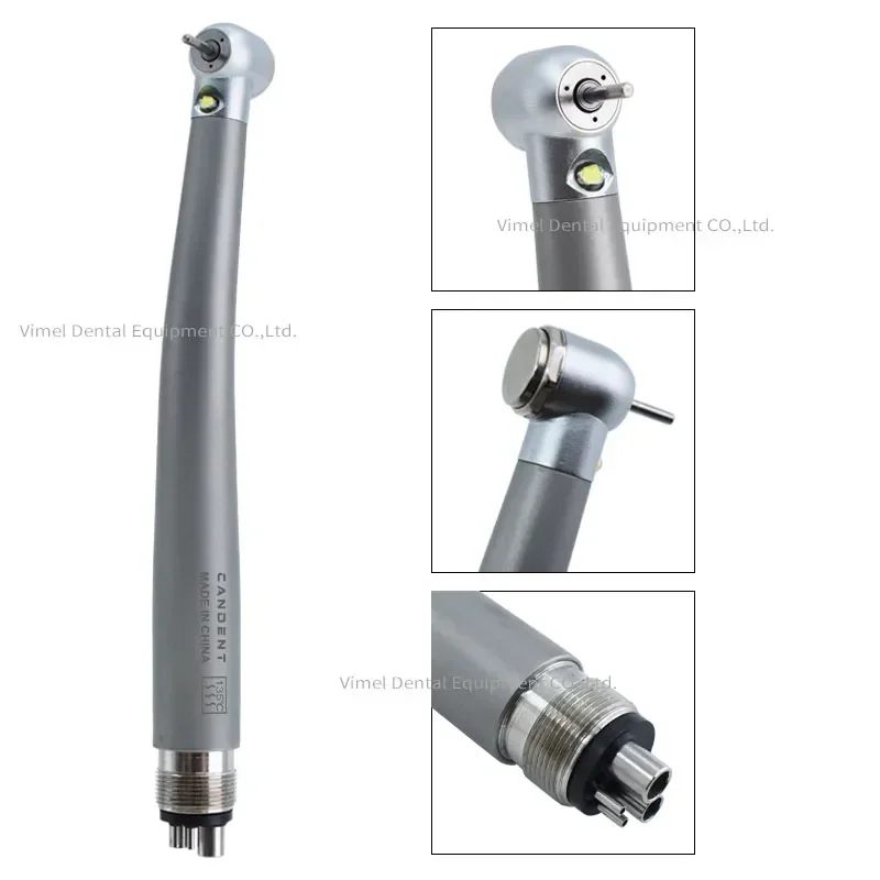 Titaniums Dentals LED Air Turbines Midwests Tripes Water Spray Ceramics Push Buttons High Speed Handpieces Clinics Equipment