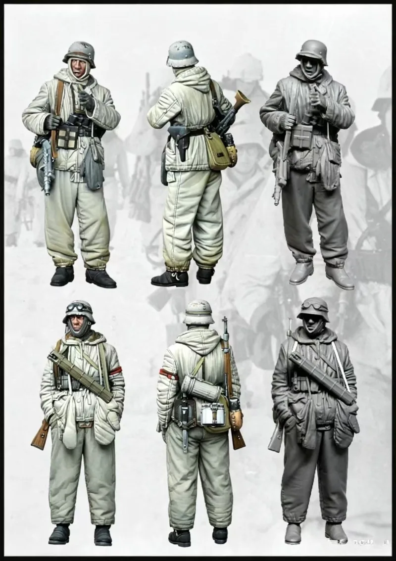 1/35 Scale Die Cast Resin Figure Assembled Model Kit Machine Gun Soldiers History Miniature Sculpture Unassembled and Unpainted