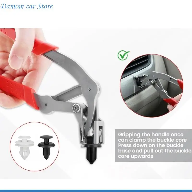 A2UC Automotive Plastic Clip Removal Plier With Spring Loaded Design For Easy Car Trim And Fastener Car Clip Plier