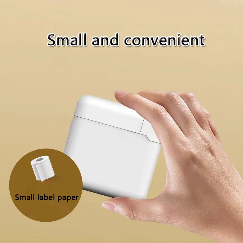 طابعة ذكية منزلية صغيرة حساسة للحرارة للطلاب محمولة لطباعة ملاحظات الأسعار وملصقات الأسماء والملصقات البيضاء #3