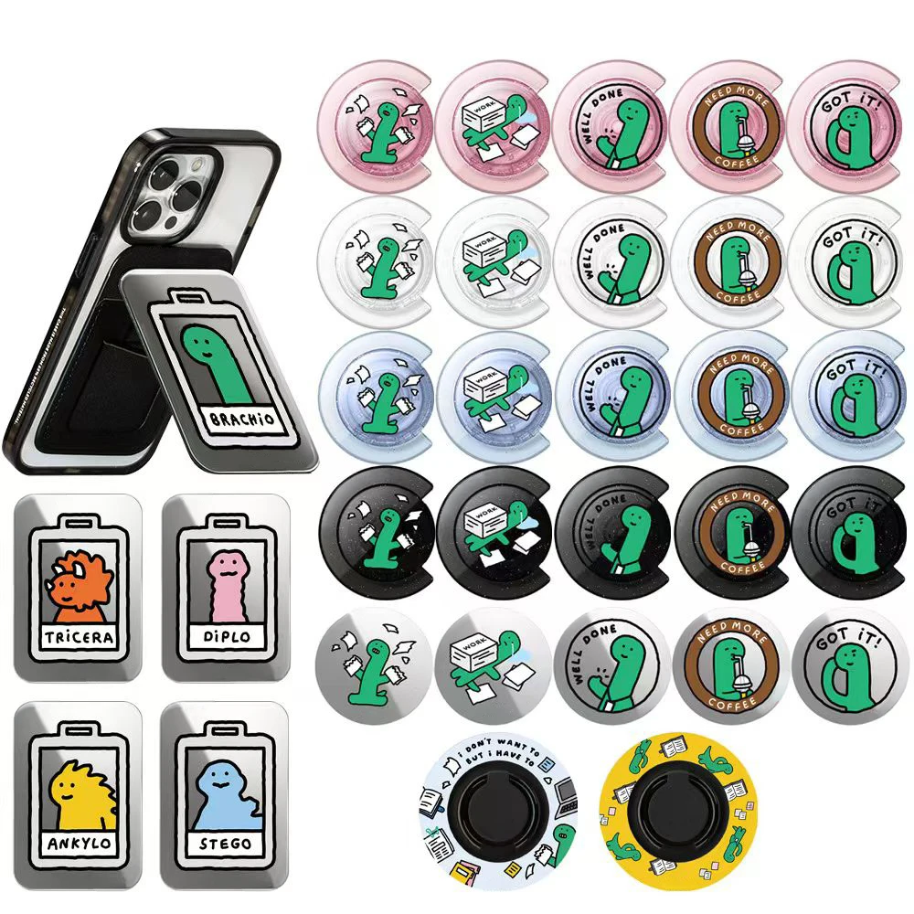 

Work Enough Magnetic Grip Card Holder Phone Stand for IPhone Holder Mount Support for Galaxy Phone Accessories Cartoon