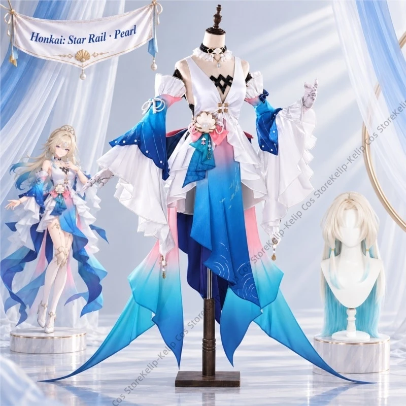 costume-cosplay-di-pearl-da-honkai-star-rail-nuovo-set-completo-46-parrucca-abito-blu-e-bianco-maniche-copricapo-guanti-collant-ideale-per-halloween