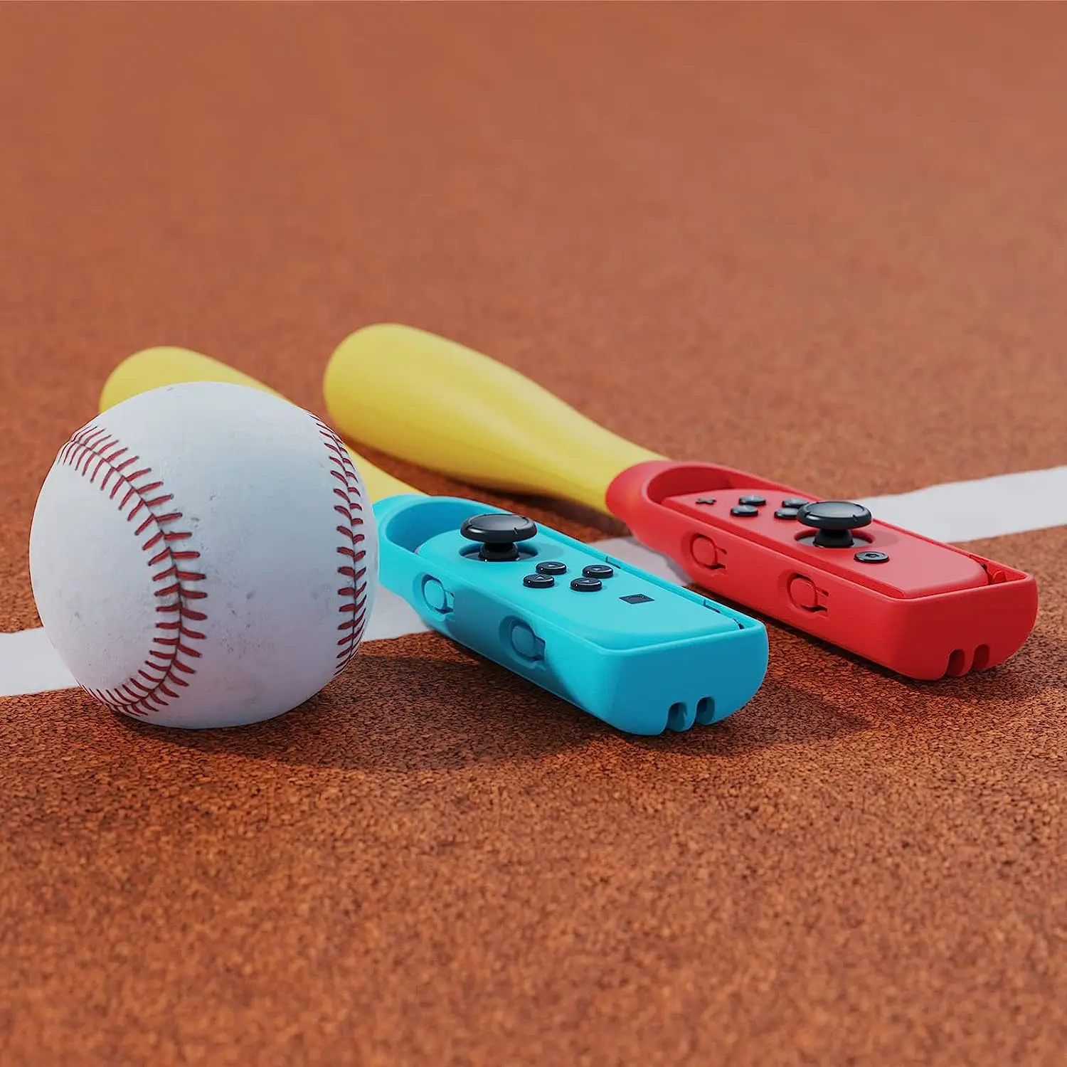 2PCS Switch Controller Grips Baseball Stick Game Accessories Compatible with NS OLED/NS Small Handle Somatosensory Baseball Grip