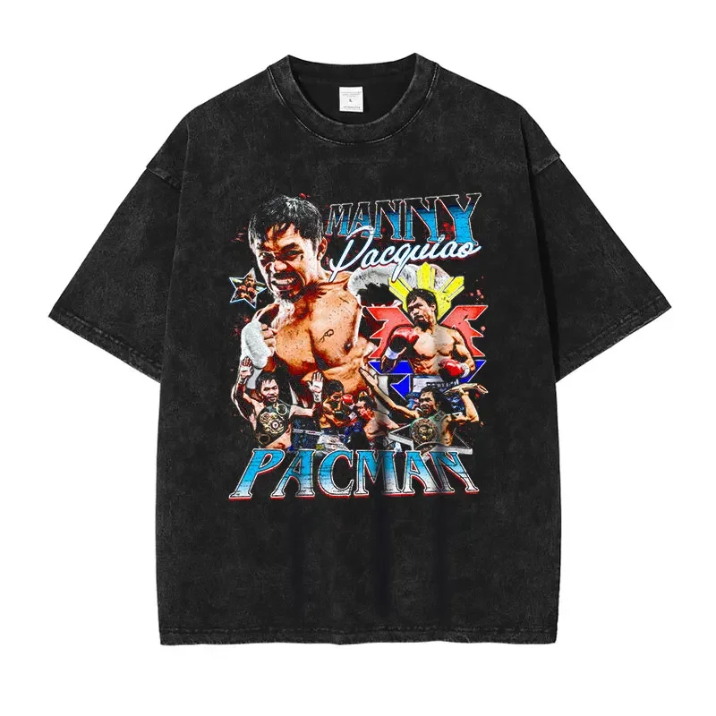 Tank Gervonta Davis T Shirt Boxing Champion Washed Short Sleeve Oversized T-shirt Harajuku Sweatshirt Tops Tees Men 100% Cotton