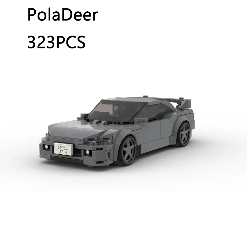 

PolaDeer MOC 323 шт. DIY Silvia S15 Spec-R 1999 городский спортивный автомобиль строительные блоки сборка модель игрушечный кирпич детский день рождения gi