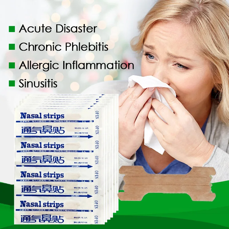 8pcs Breath Nasal Strips Right Aid Stop Snoring Nose Patch Good Sleeping Patch Product Easier Breath Health Medical Plaster