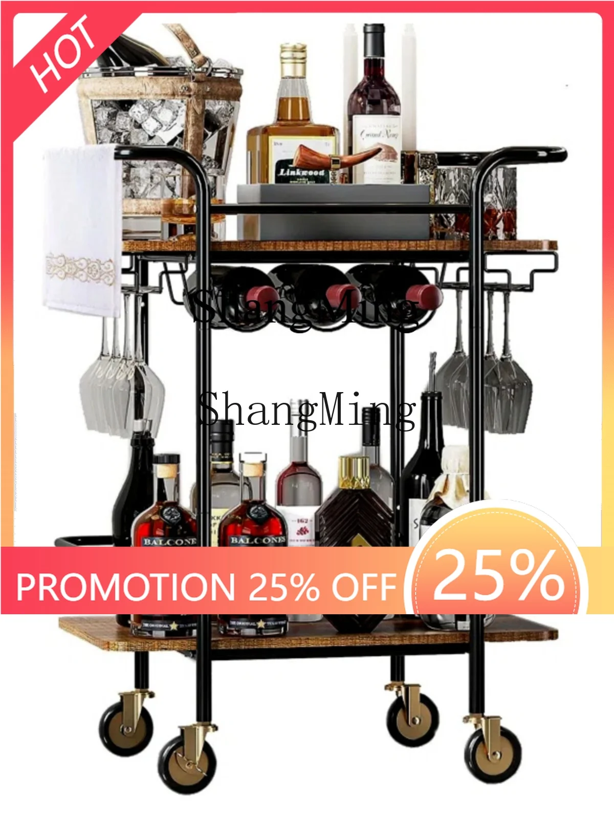 

ZYY Home High Value Department Dining Cart Dessert Cake Wedding Iron Art Small Cart Hotel Display