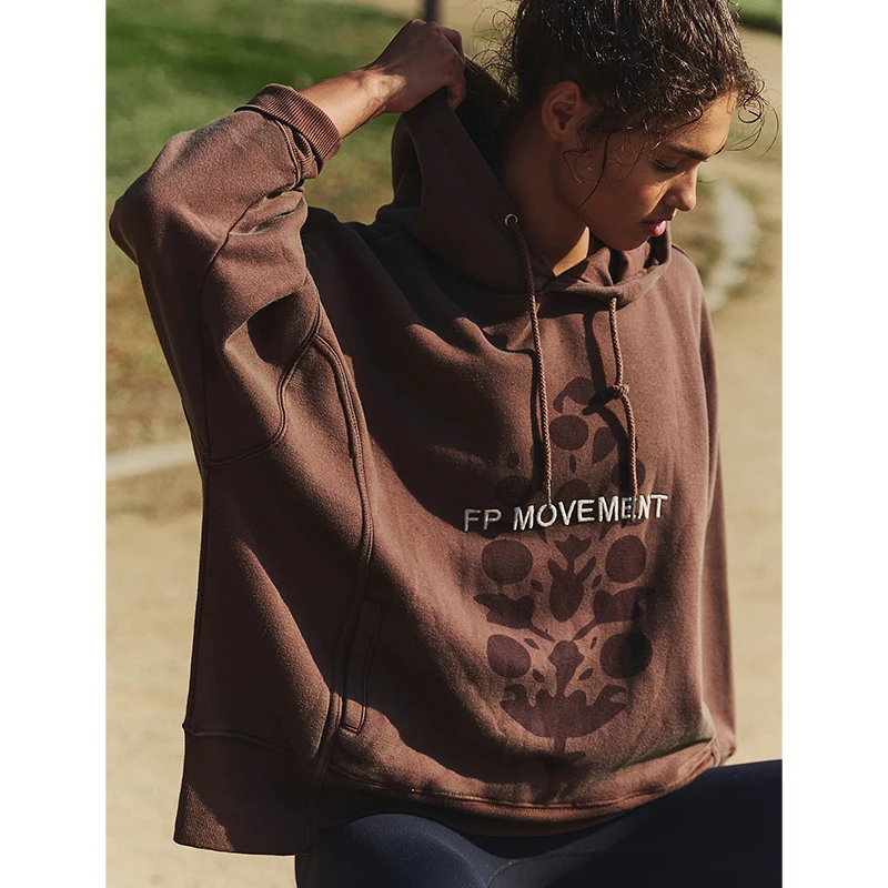 Sudadera con capucha Vintage Retro americana para mujer, Top holgado con estampado de letras, moda urbana, Top con capucha de estilo deportivo informal