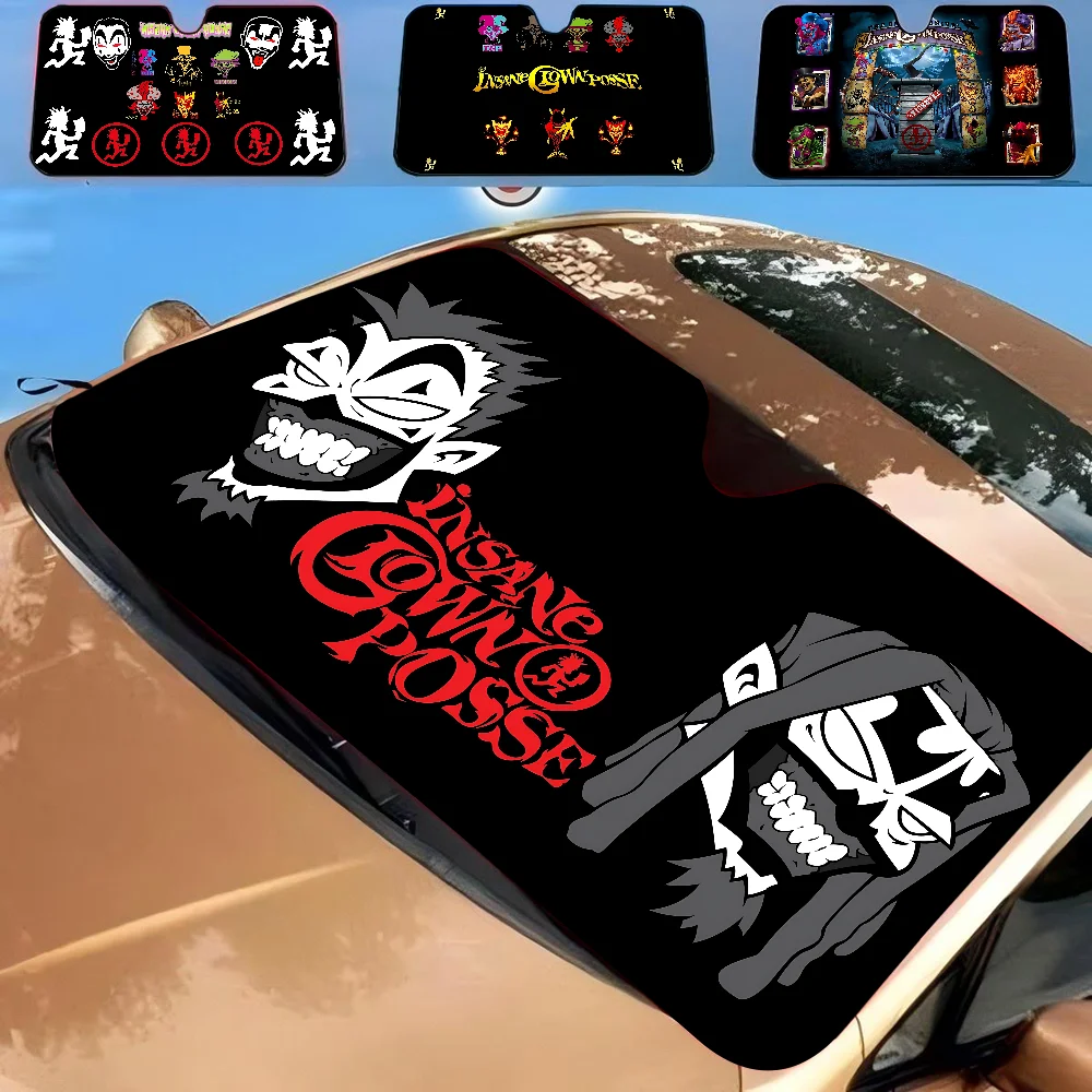 

Insane Clown Posse Band Car Windshield Sun Shade Foldable Car Front Covers Car Sunshade For Accessories Blocks Uv Rays
