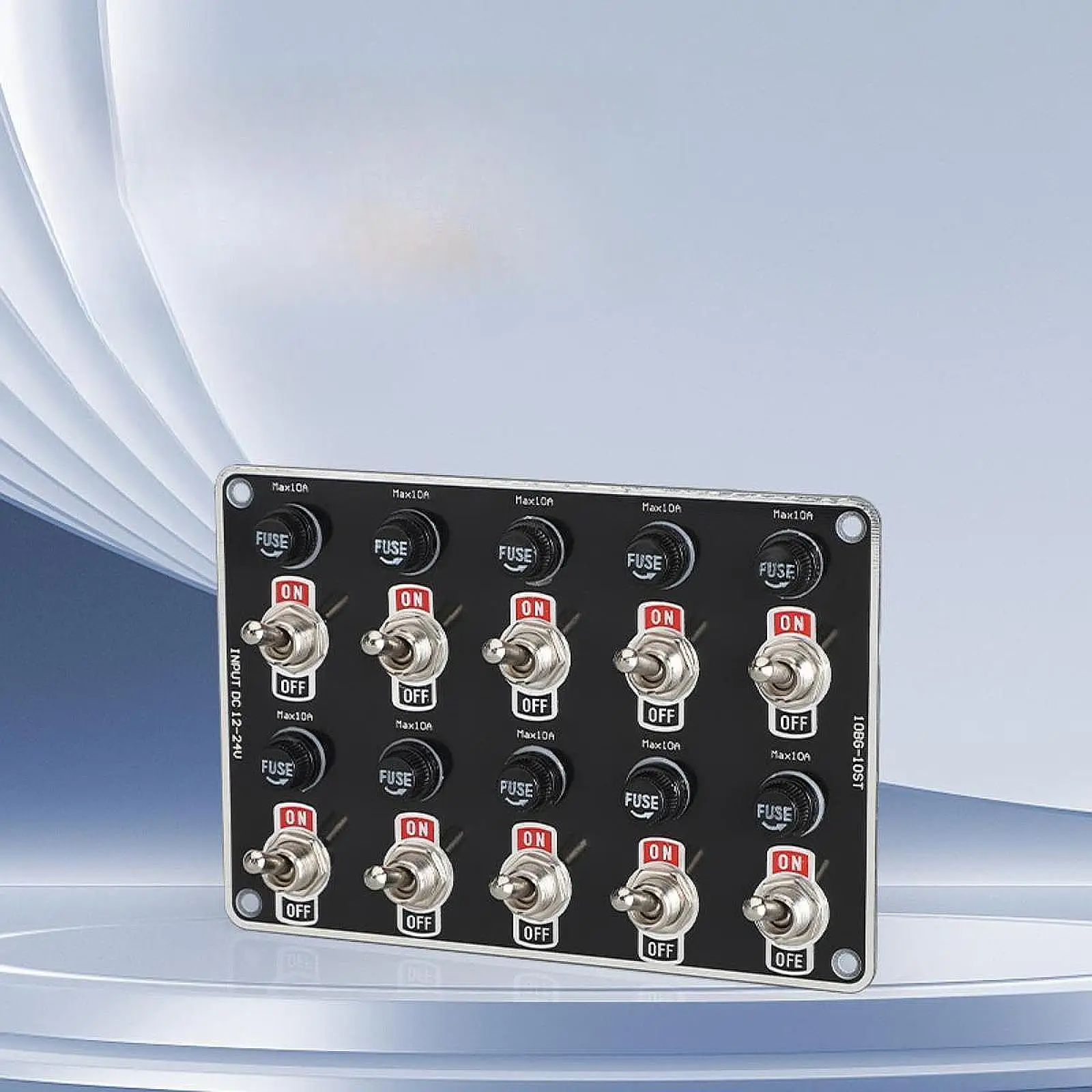 Multifunctional Rocker Switch 10 Gang RV Car Boat Motorhomes Professional Easy to Use Toggle Switch Panel on Off Switch 10A