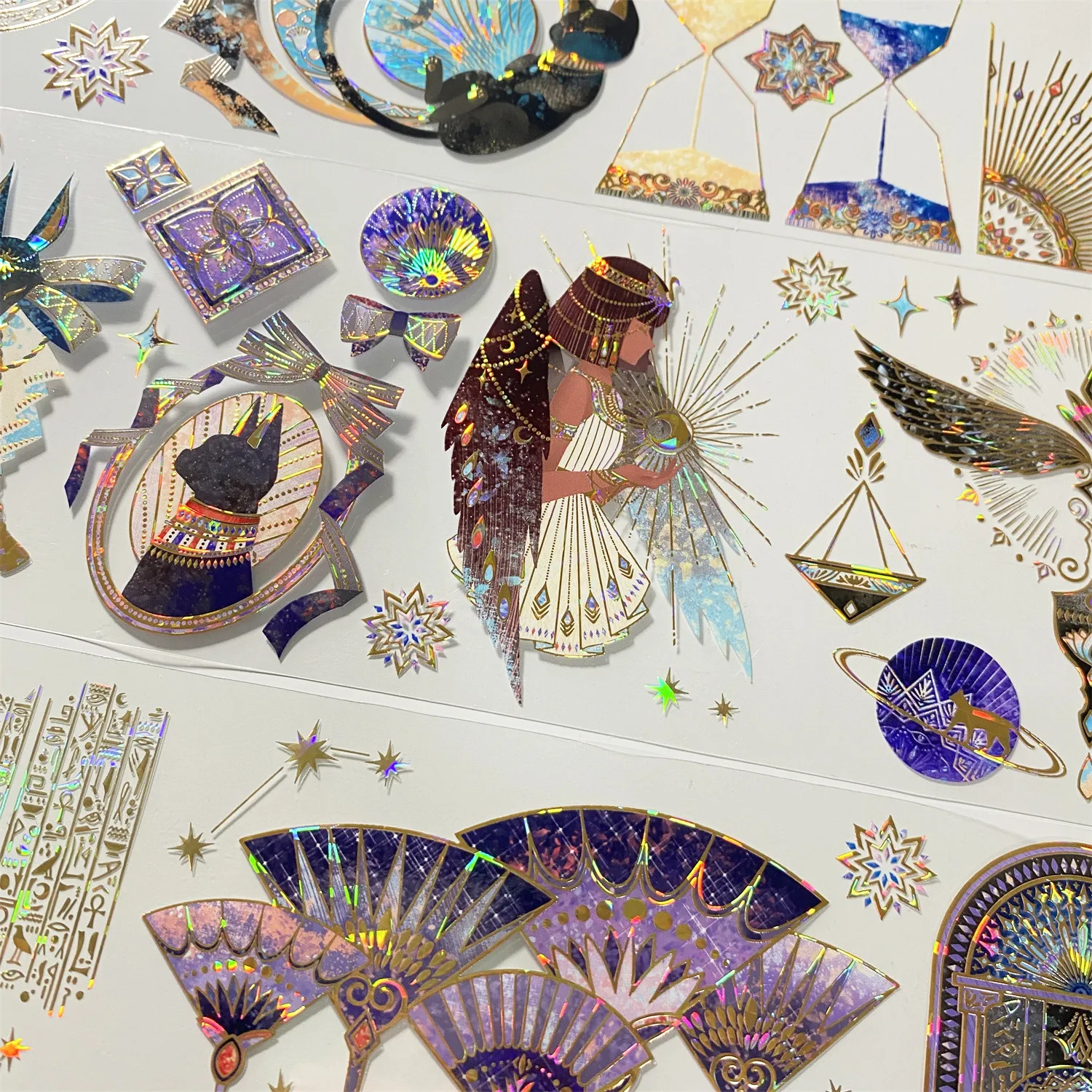 Nile Children Shell Gold Li Fugui Ancient Egyptian Style PET Washi Tape for Journal Scrapbooking Shaker DIY Sticker