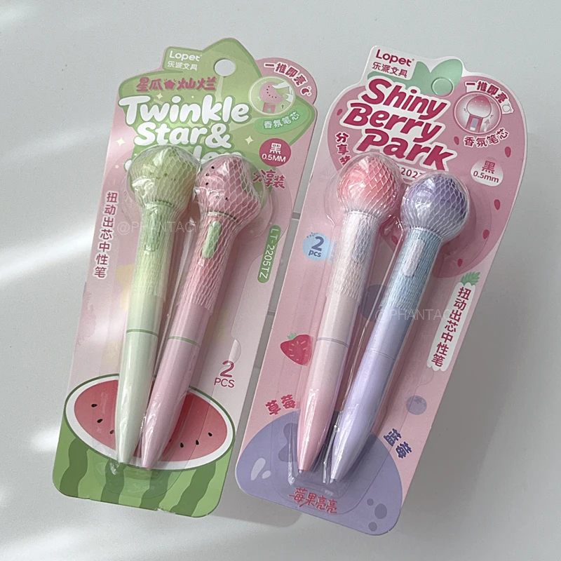2 Stück/Set Duftgelstift im Beeren-Design, kreativer Drehgelstift, Schul- und Bürobedarf – Detail 9