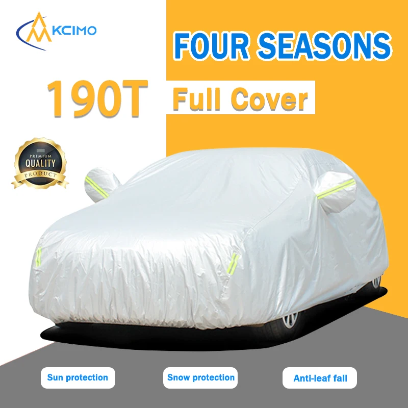 

190T Car Cover Snow Cover Sunshade Dustproof Protection Cover With Reflective strips Auto parts Universal for Hatchback Sedan