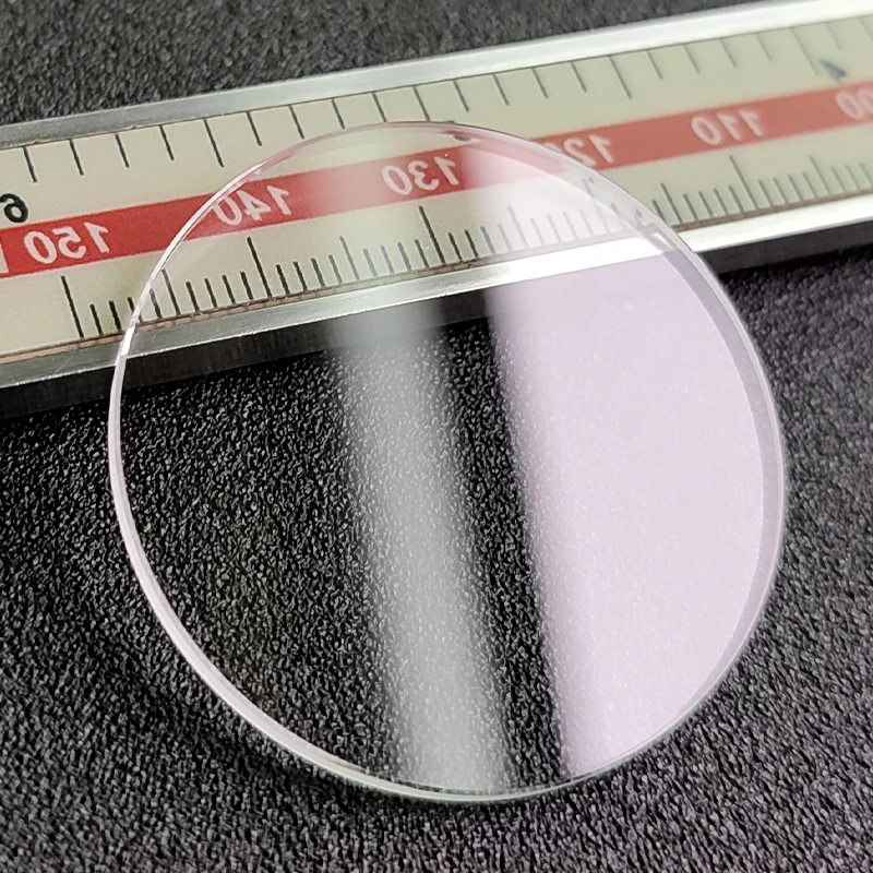 Flat 2.0mm Thick Mineral Crystal Plane Diameter 50~60mm Transparent Smooth Round  Watch Parts , 1 pieces