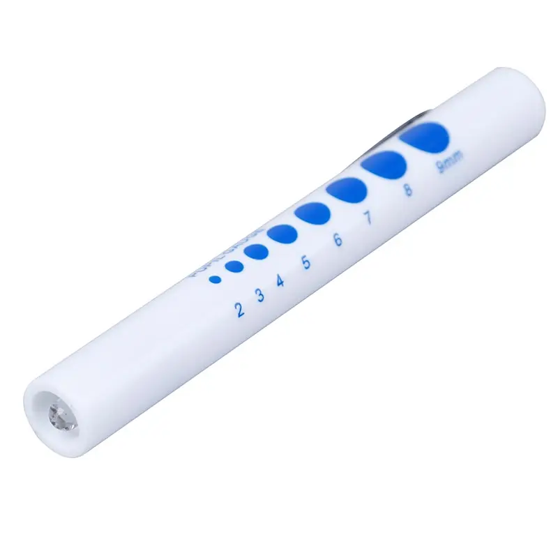 LED Torch Pen Light Disposable With Pupil Gauge Medical Nurses Doctors Paramedics Number Of Pen 12x1.3cm