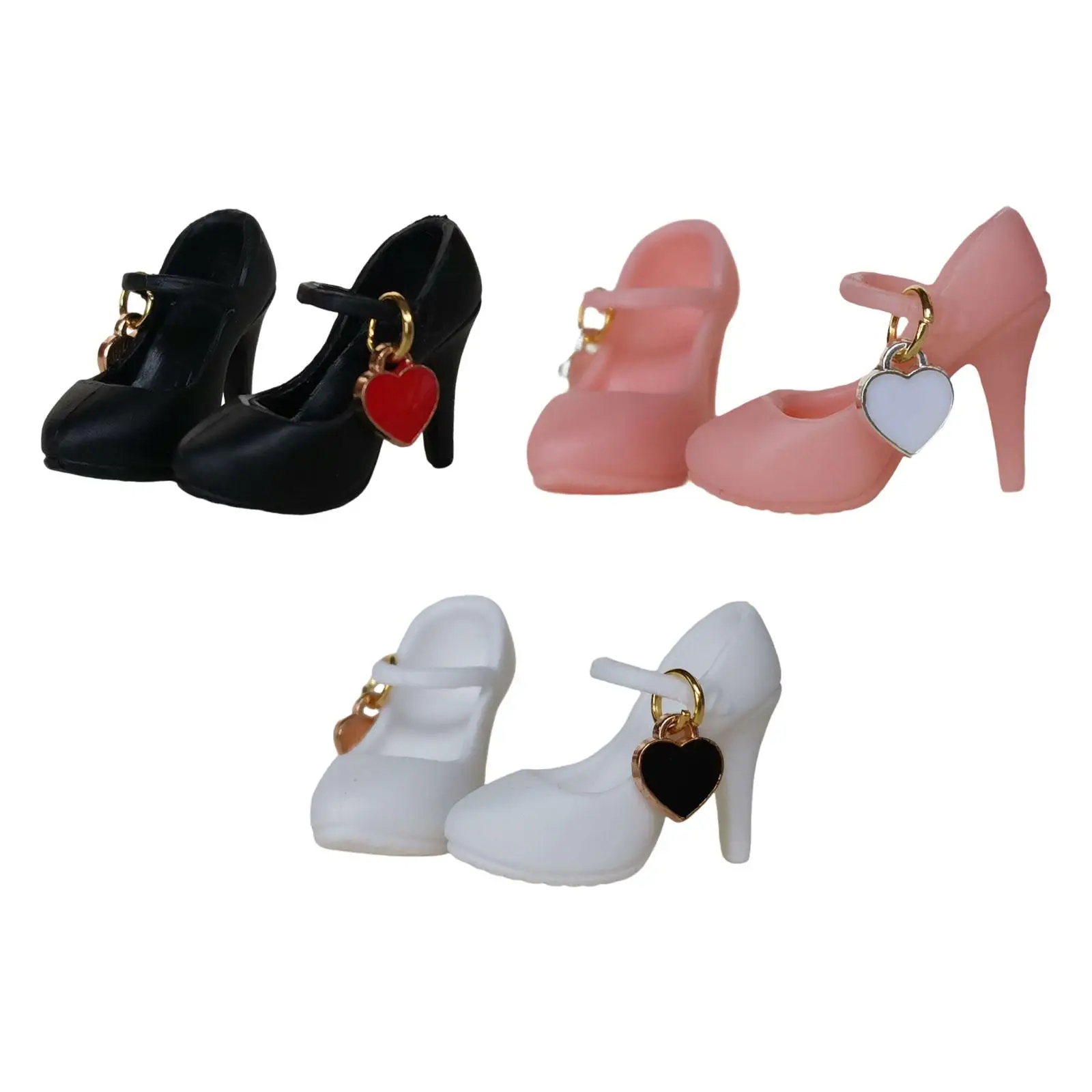 Miniature High Heeled Footwear for Doll Figures 1/6 Scale Accessories