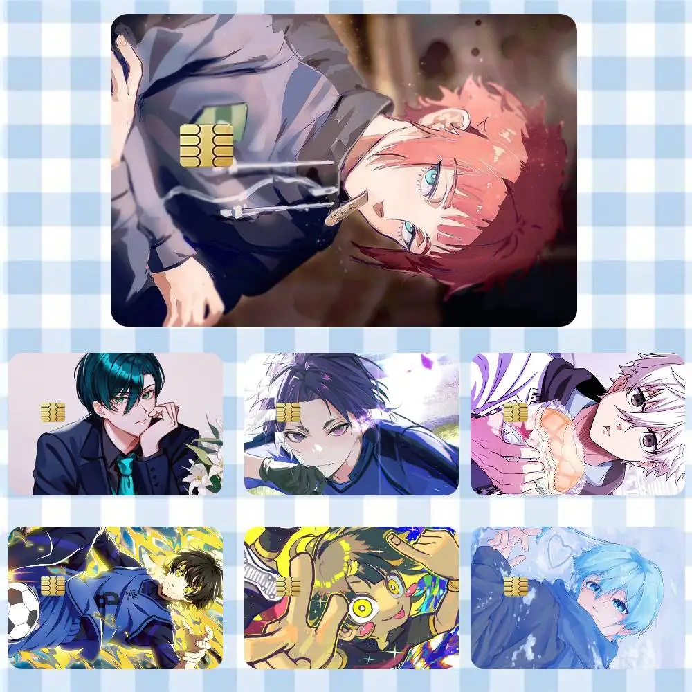 

Anime Nagi Seishiro Ness Kaiser Blue Lock Bachira Meguru Sticker Film Tape Skin for Credit Card Debit Card Waterproof Stickers