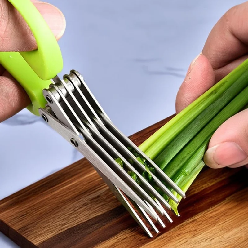 Multi-Function Stainless Steel Kitchen Scissors Herb Cutter Vegetable Shears for Chopping Onion and Cooking Scissors