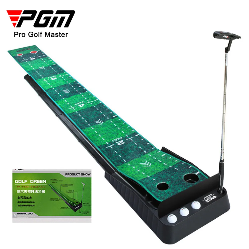 PGM 3M Golf Putting Mat Golf Putter Trainer Green Carpet Practice Set Ball Return Mini Golf Putting Green Fairway Mat