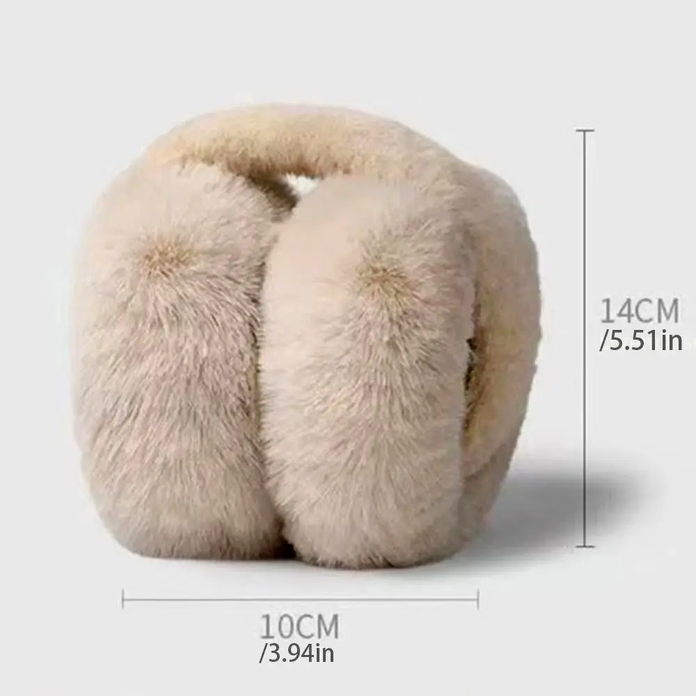 Moda Protezione per le orecchie Imitazione Pelliccia Peluche Paraorecchie Tinta unita Pieghevole Pieghevole Copri orecchie Scaldini per le orecchie Cuffie a prova di freddo da uomo