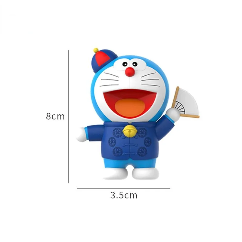 Doraemon Jingle Cat Around The World Series materiale in PVC creativo Cartoon Doll Car Desktop camera da letto ornamenti decorativi