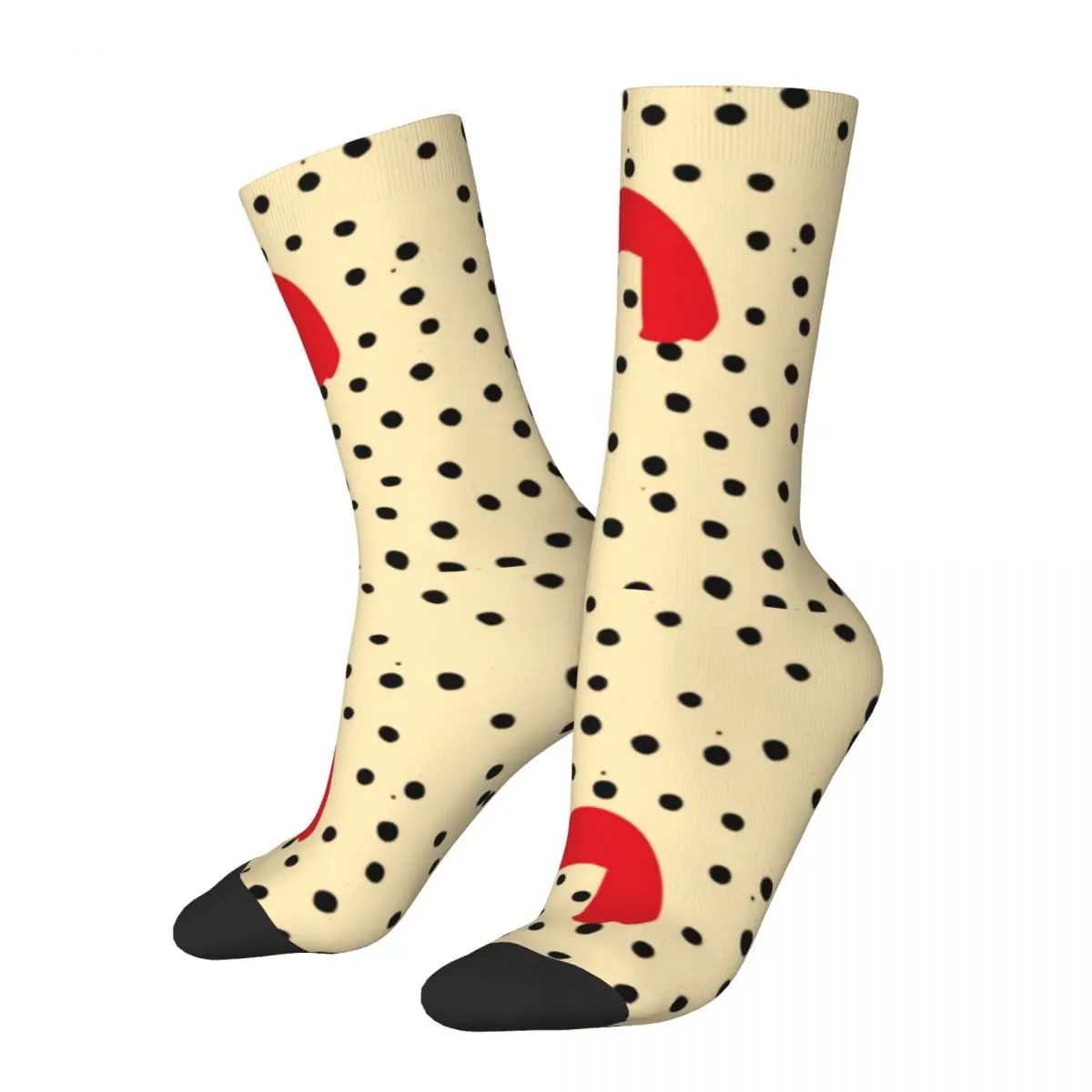 

Hip-hop Yayoi Kusama Design Basketball Crew Socks Product All Season Unique Artist Soft Middle Tube Socks Non-slip