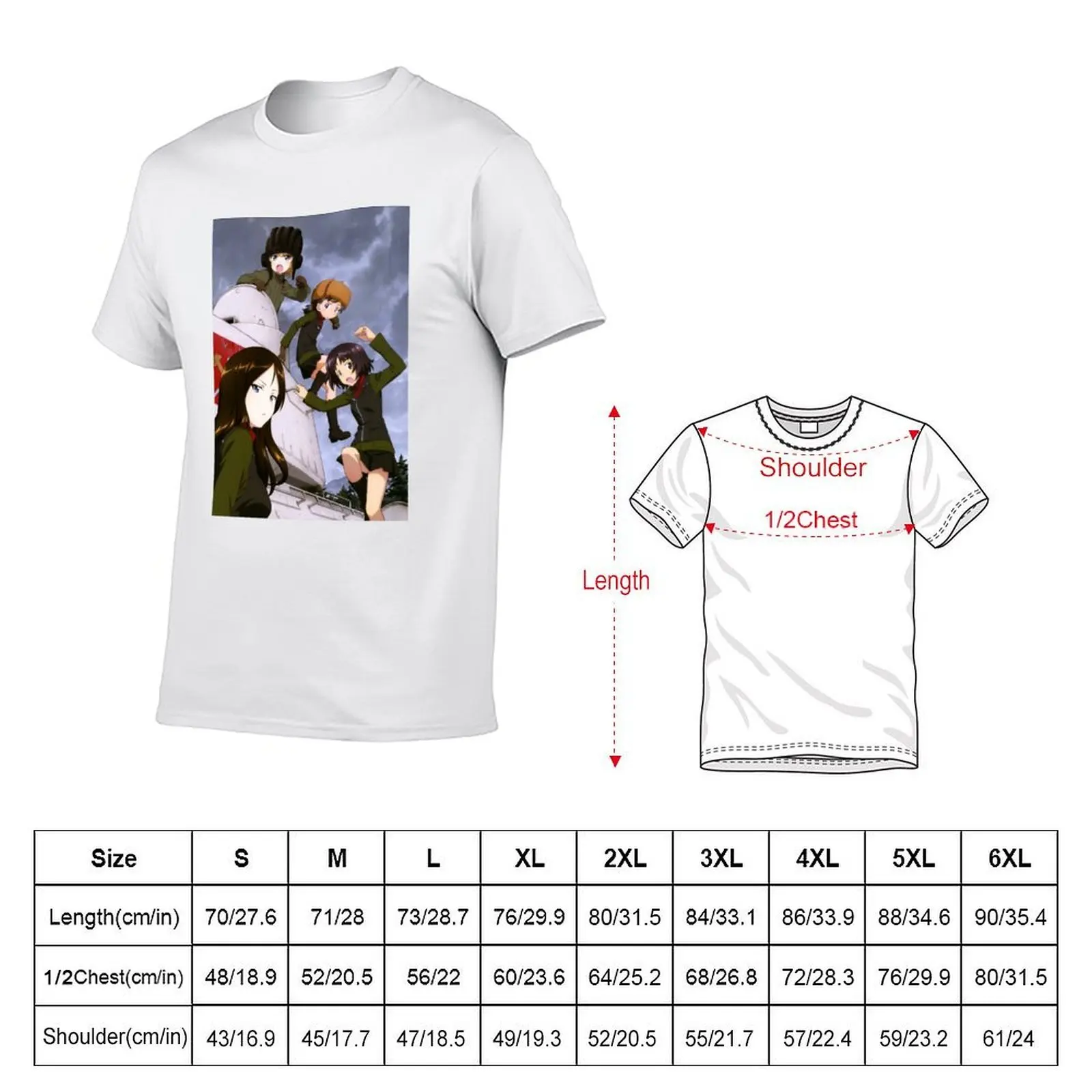 Girls Und Panzer T-Shirt anime tshirt t shirt man cotton t shirt personalised T-shirt