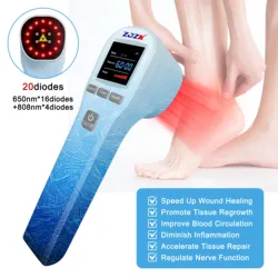 ZJZK Best Cold Laser Therapy Device Red Laser Pain Relief  Approved 650nmX16Diodes+808nmX4Diodes Light For Home Use Tendinitis
