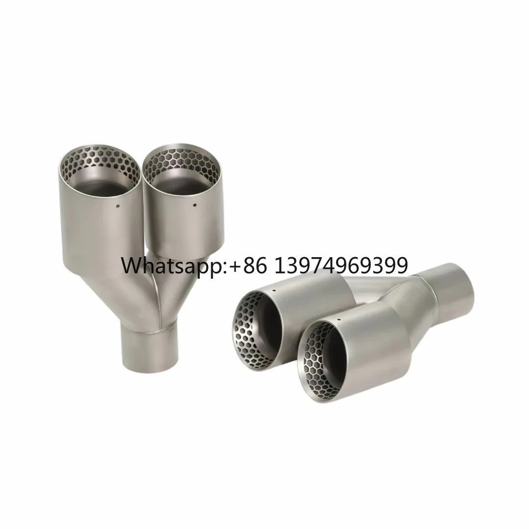 Universal Stainless Steel Exhaust  Tips With AK Logo for VW Golf R MK6 MK7 Exhaust Tips Muffler