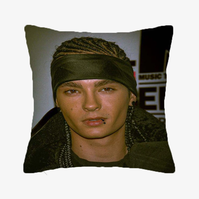 Tokio Hotel Band Tom Kaulitz Pillow Covers Decorative Cushions Cover for Sofa Home Decoration Double Sided Printing Short Plush