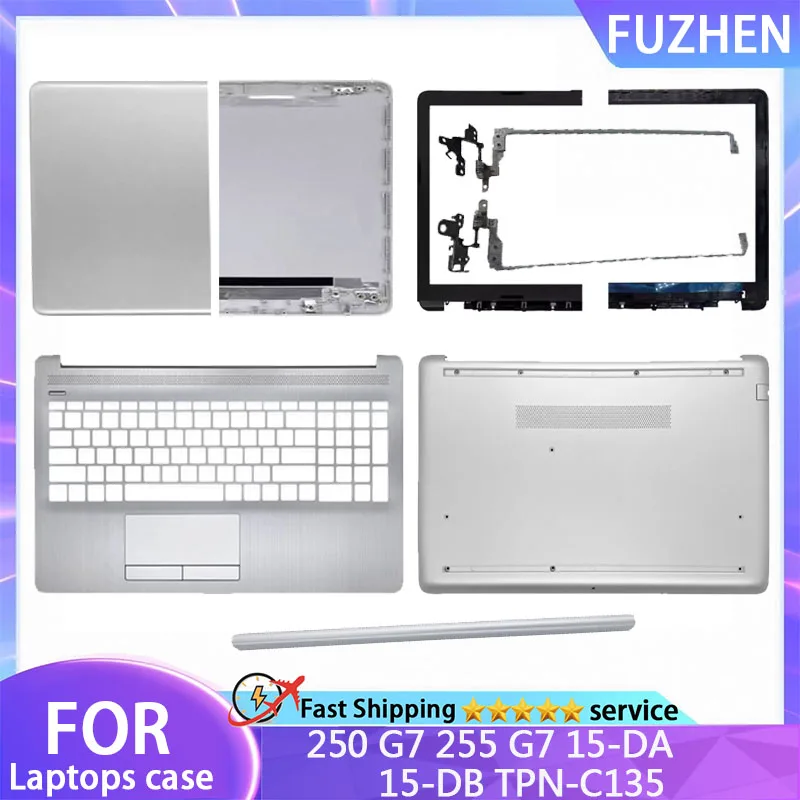 

Replace Cover For 15-DA 15-DB DX 250 G7 255 G7 TPN-C135 C136 LCD Rear Cover Front Frame Palm Bottom Cover hinge Silver