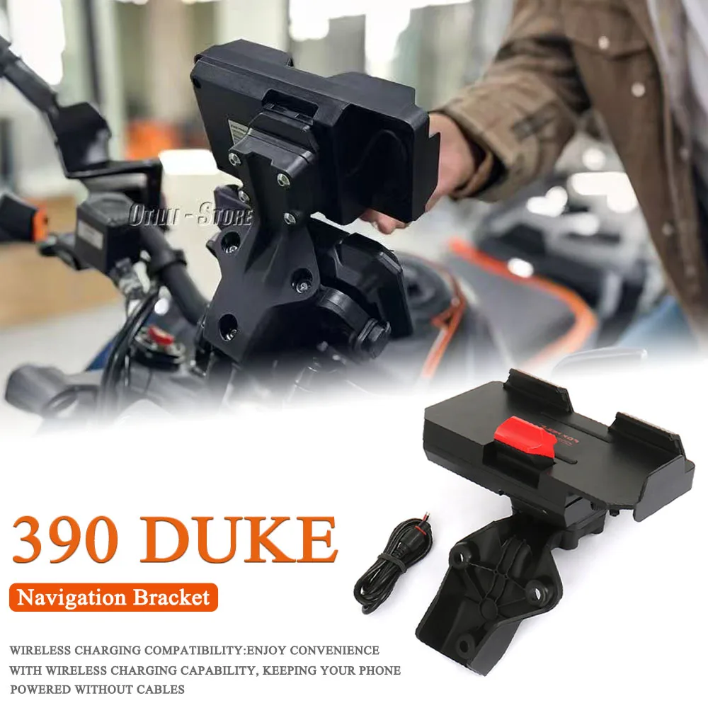 

Motorcycle Accessories Black 390Duke 390DUKE 2024 2025 Fits For 390 Duek 390 DUKE GPS Navigation Holder Mount Phone Bracket