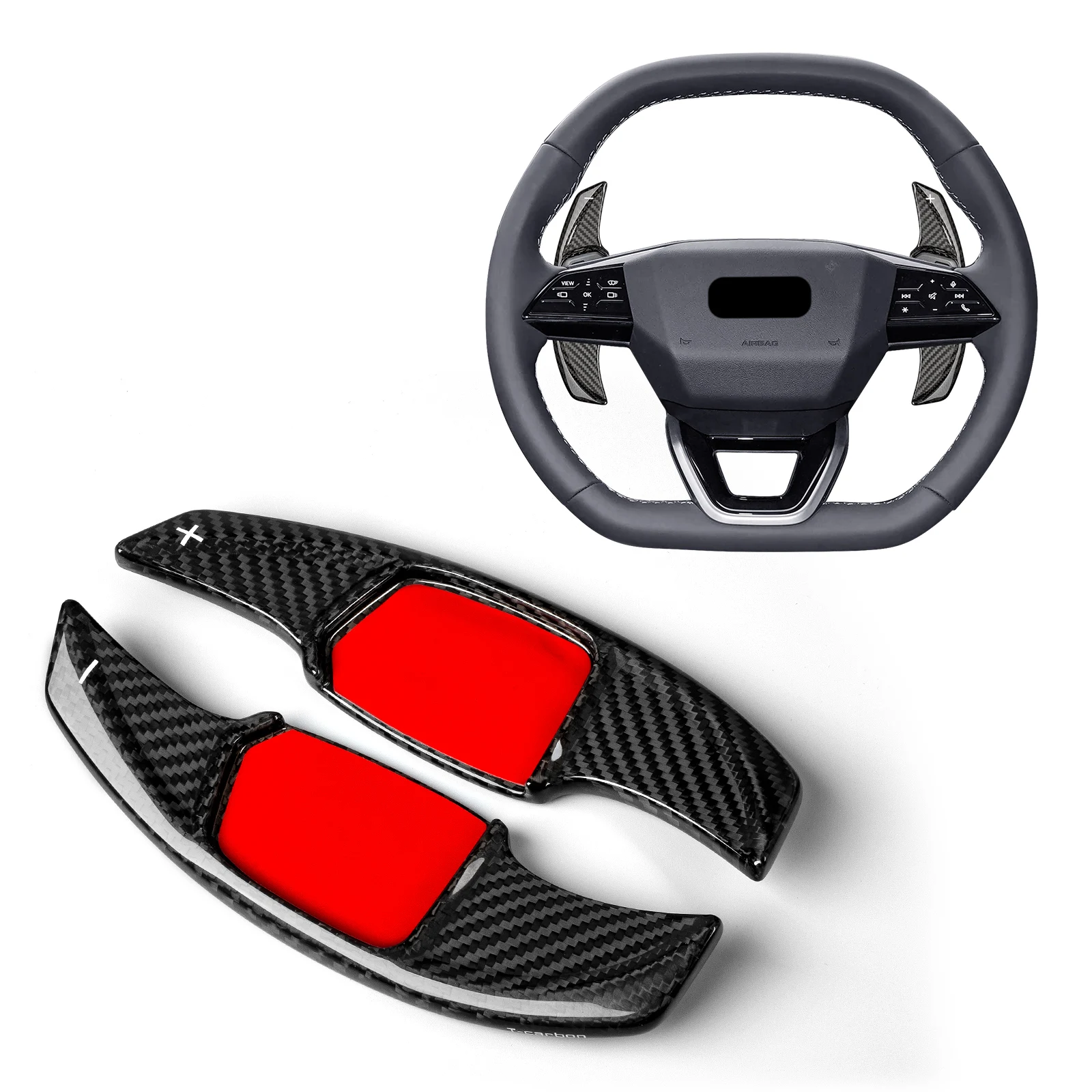 

Left and right driving Car interior decoration Carbon fiber steering wheel shift paddle For Audi Q6L A6L A5 Q4 2025-UP