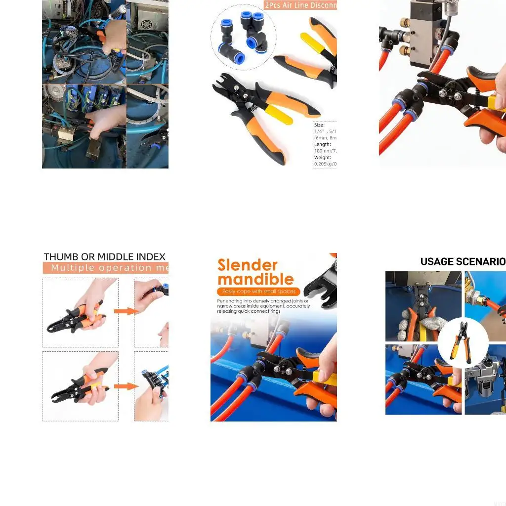 Carbon Steel Push In Connector Removal Tool Set For 1/4