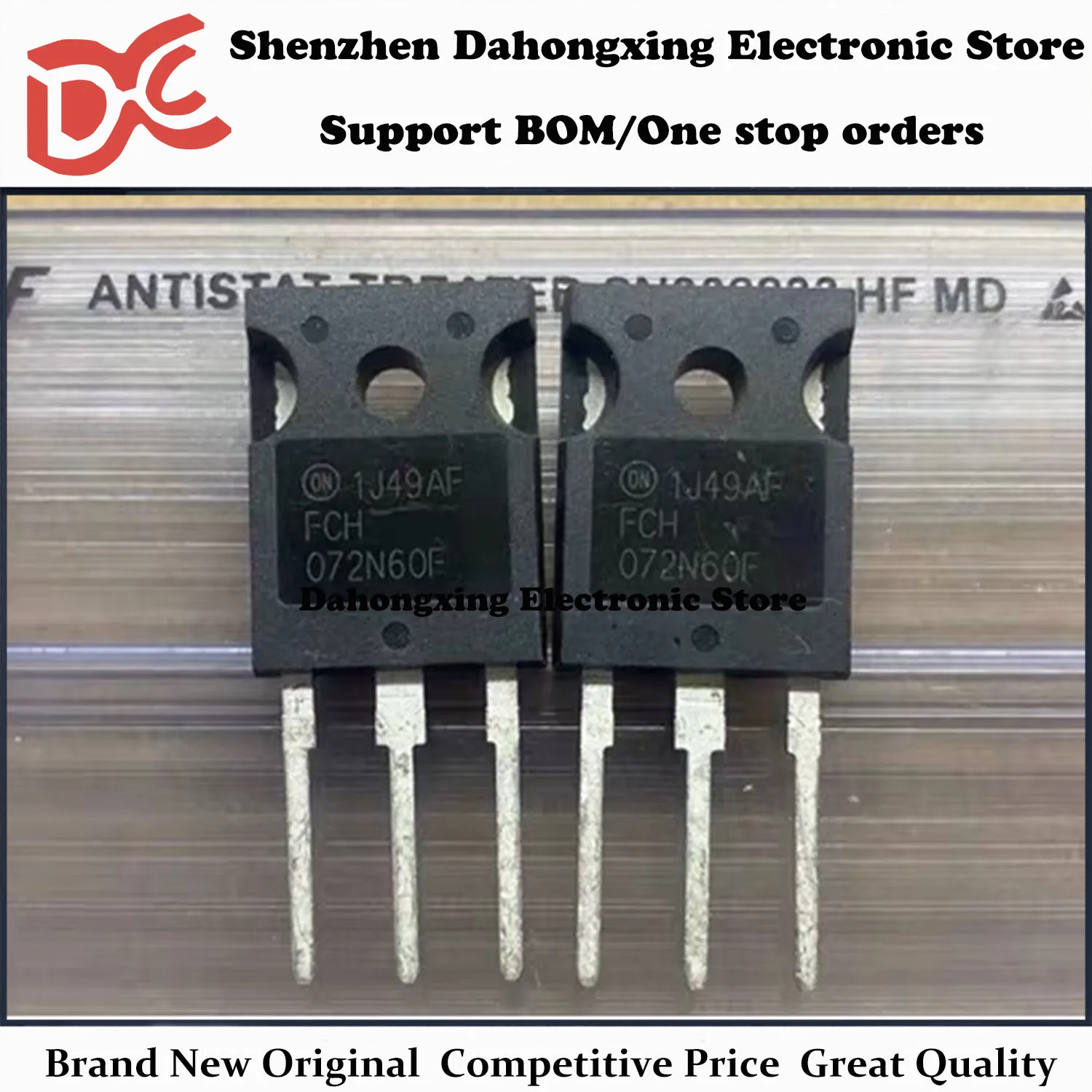 New Original 5Pcs FCH072N60F TO-247 52A 600V MOSFET Field-effect Transistor Electronic Components Great Quality
