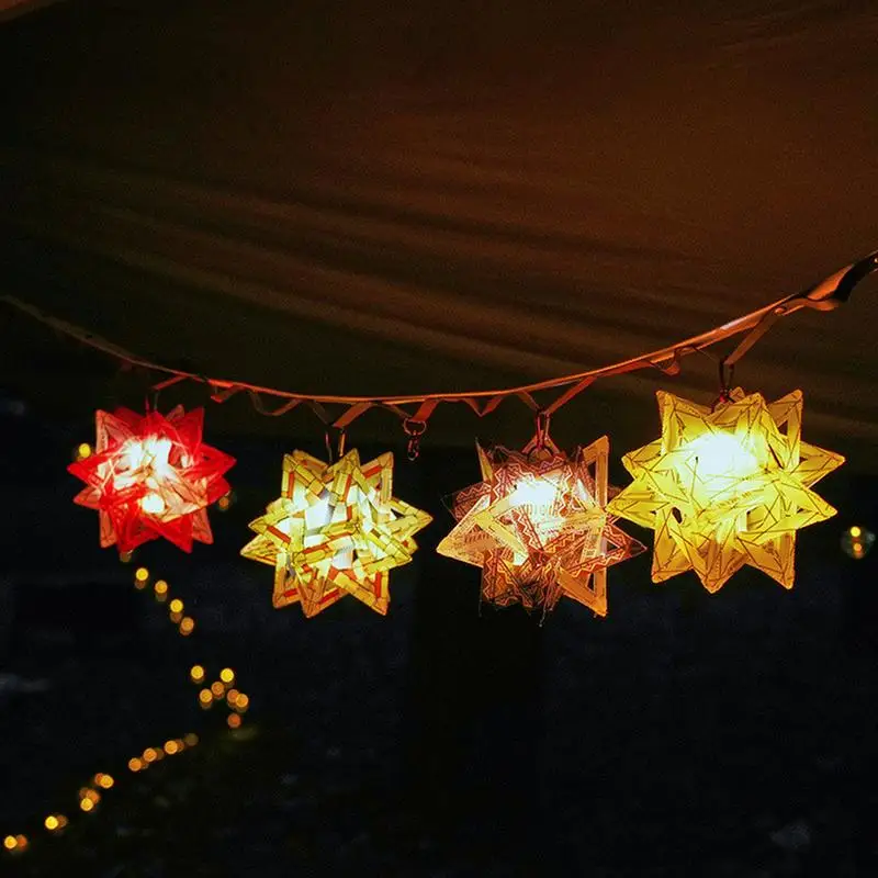 Camping Lampshade Waterproof Star Shape Lampshade Covers for Lights Hollow out Lamp Shade Decoration Star Ornament Lantern