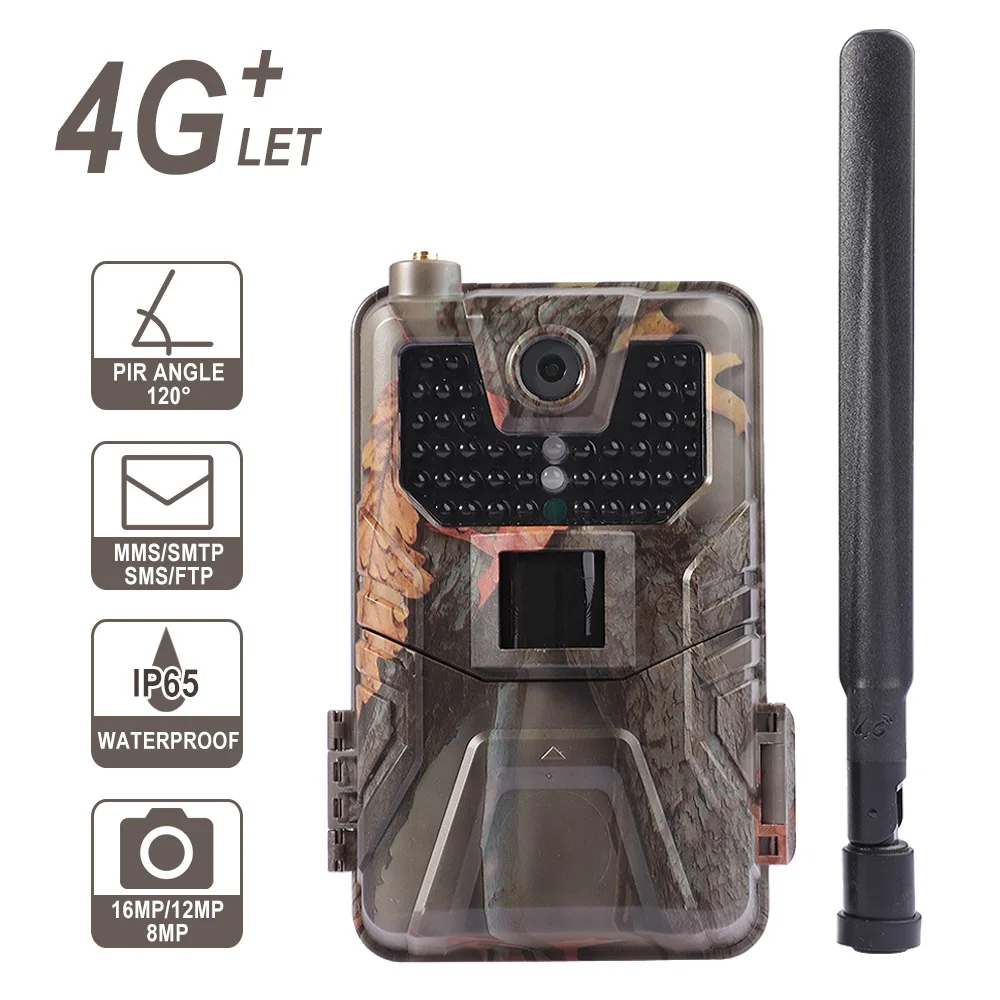 Outdoor 4K Live Video APP Trail Camera Cloud Service 4G 36MP Hunting Cameras Cellular Mobile Wireless Wildlife Night Vision