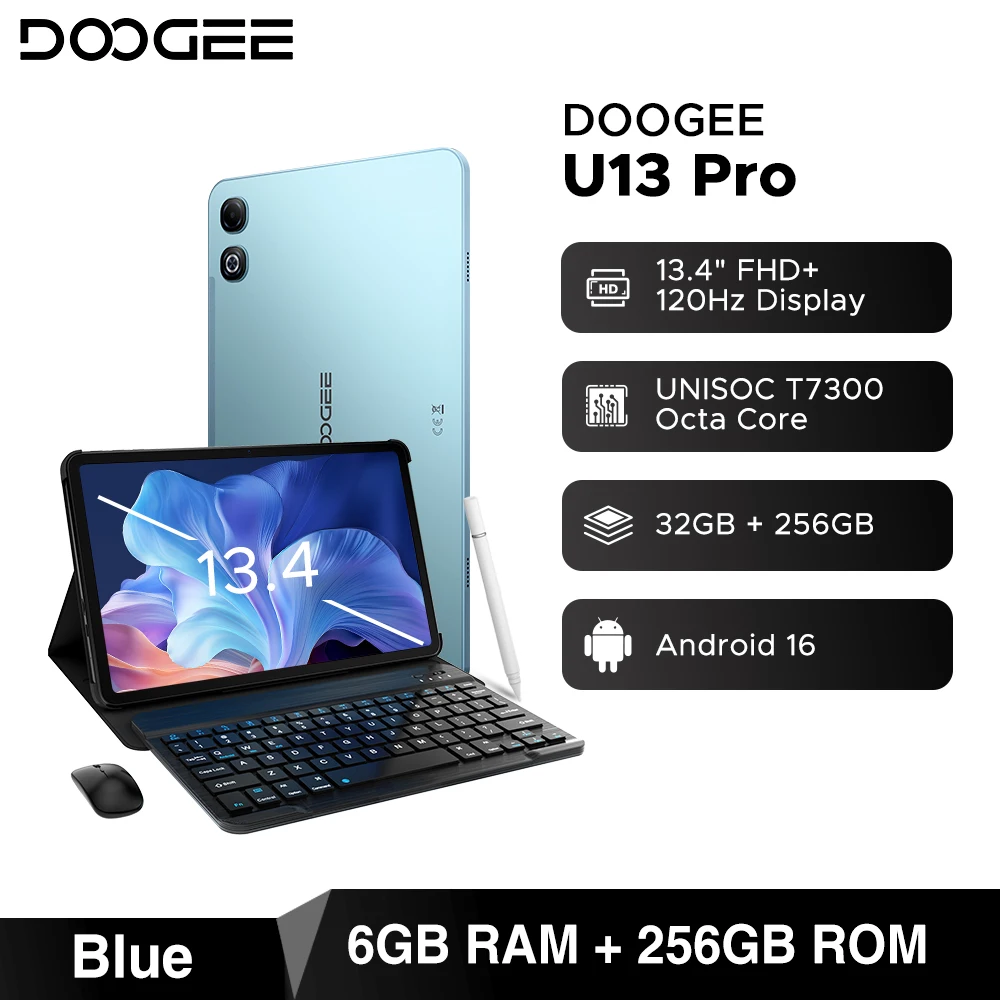 Global Version DOOGEE U13 Pro Tablet PC Android 16 Gemini AI 13