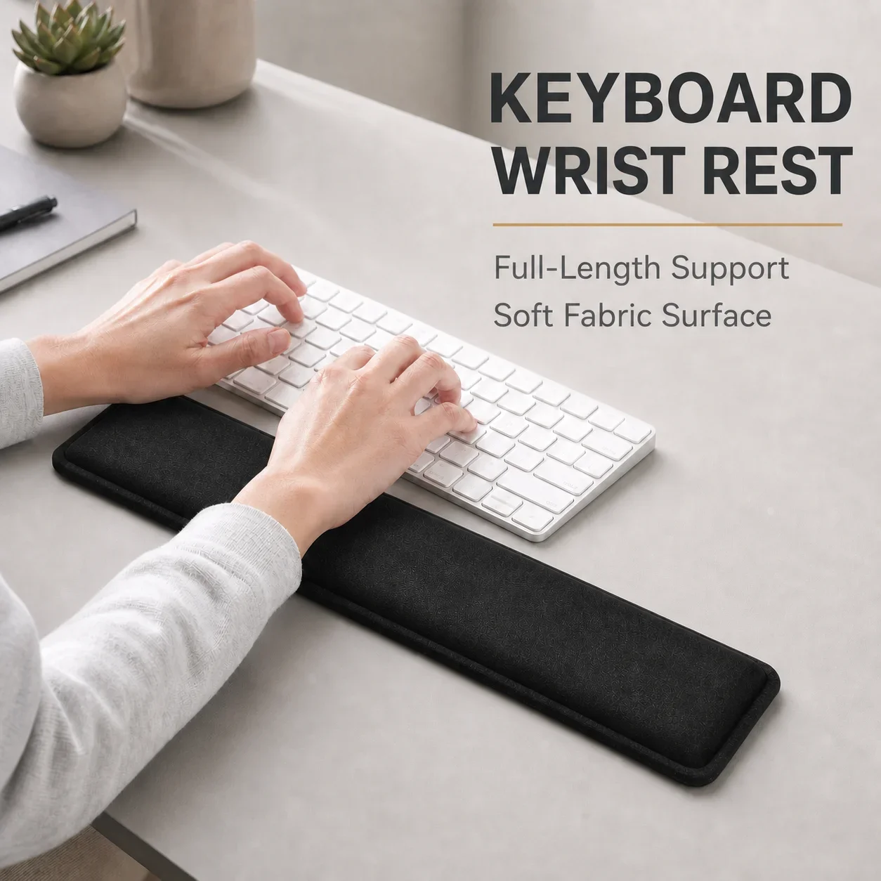 Mouse Pad & Wrist Rest for Keyboard and Mouse – Soft Padded Desk Support for Office & Gaming