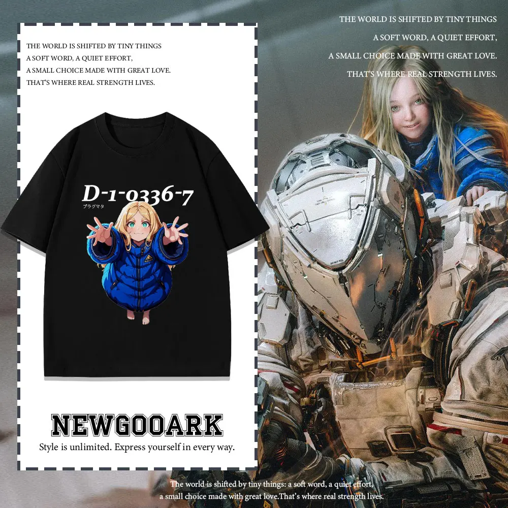 Camiseta Pragmata Diana Anime Girl D-I-0336-7, camiseta de juego de aventuras de ciencia ficción para mujer y hombre, camisetas gráficas de algodón de verano para adultos