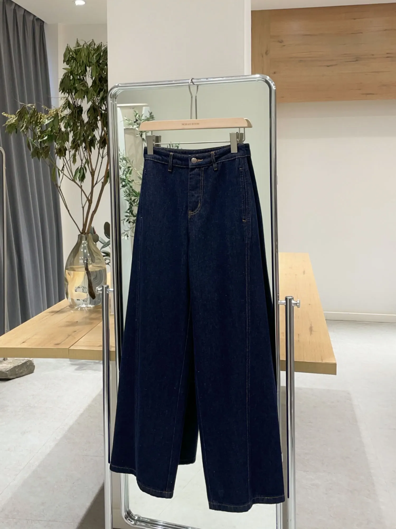 

Authentic NoSmallLa Spring 2025 Wide Leg High Waist Denim Pants Korean Sle Waed Soft Bootcut Trousers Casual Pure Color
