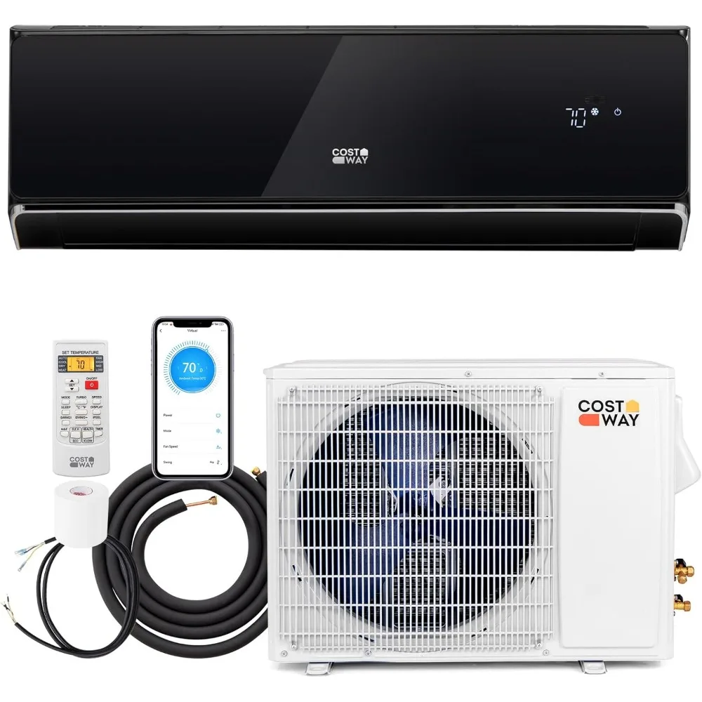 18000 BTU Wifi Enabled Mini Split Air Conditioner & Heater, 21 SEER2 208-230V Inverter AC Unit Cools up to 1250 Sq. Ft.