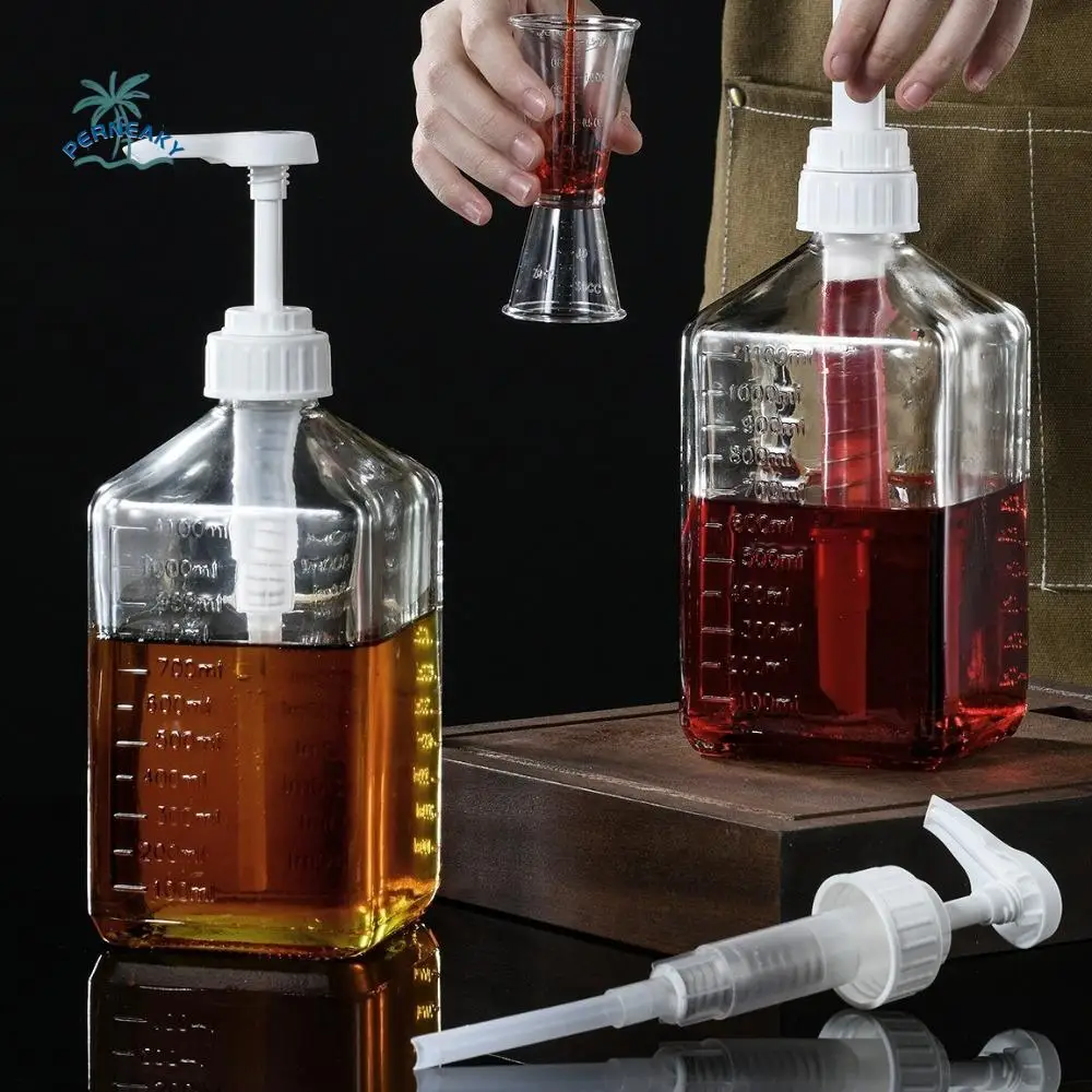 

Plastic Fructose Squeeze Bottle Multi-Function Portable Dispensing Bottle Fructose Quantitative Press Type Syrup Bottle