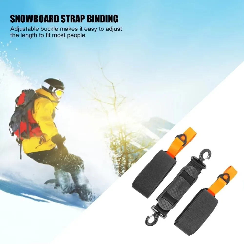 Adjustable Ski Pole Carrying Strap Nylon Sponge Plastic Skiboard Fixed Strap Ant-Slip Pad Fixed Strap Adjustable Ski Pole Strap