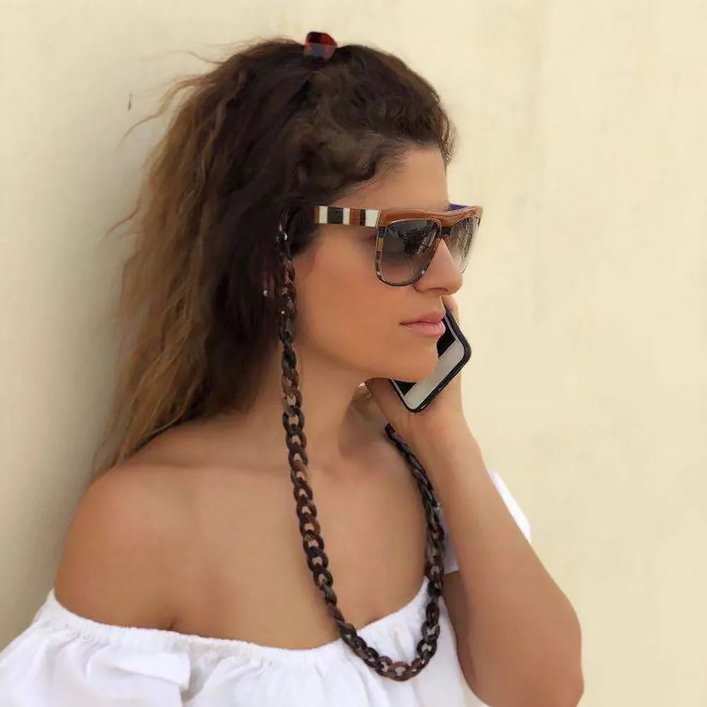 

Acrylic Eyeglasses Chain Mask Lanyard Holder Face Choker Necklaces for Women Transparent Stylish Fashion Accessory Fits Shopping