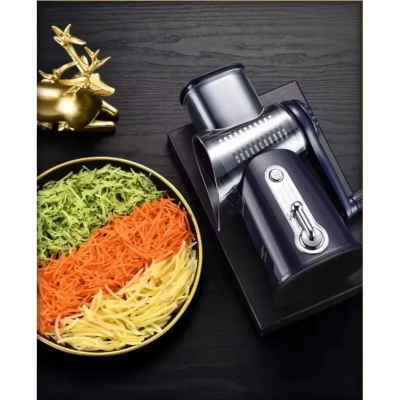 Vegetable Slicer Cutter Manual Drum Grater Multifunction Rotary Cheese Grater Kitchen Veggie Chopper Food Shredder Meat Grinder