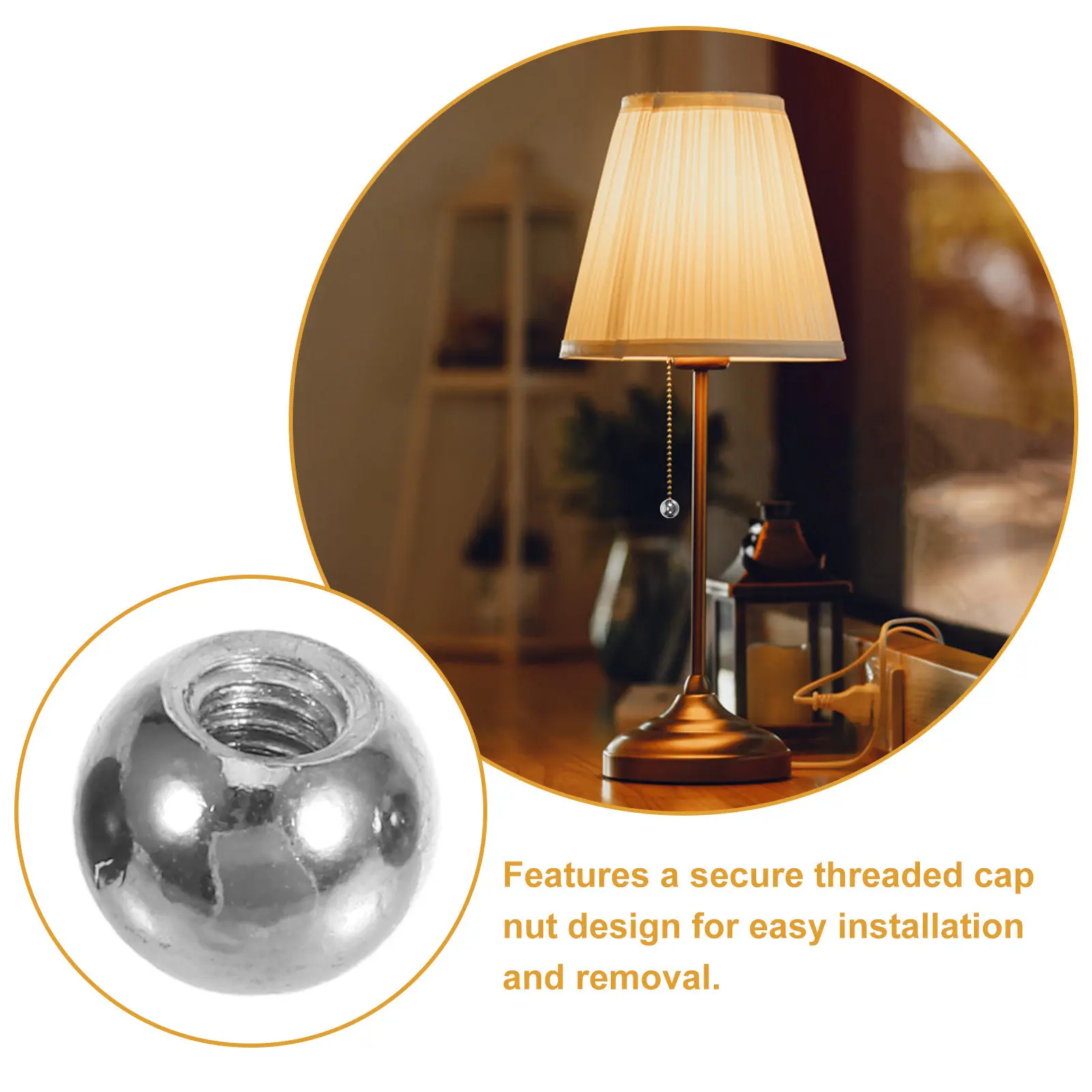 50Pcs Decorative Screw Caps Threaded Cap Nuts Knob M4 Replacement Ceiling Light Fixture Finial Cover Knobs Thread Cap Nuts Knob