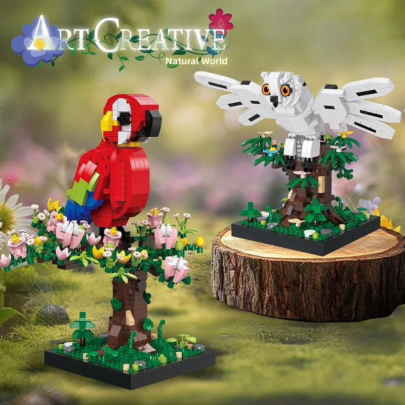 

Игрушка-конструктор в виде попугая/совой - развивающая головоломка, идеальный подарок на день рождения для детей