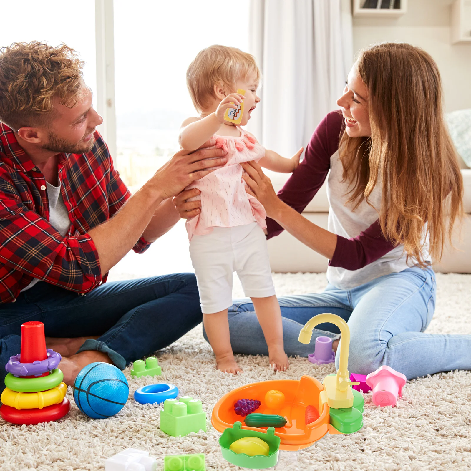 1 conjunto de aparelho de cozinha infantil, economia elétrica, divertido jogo interativo para treinar flexibilidade e pensamento